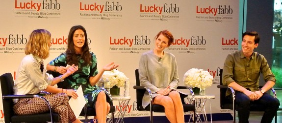"Lindsey Calla, Amber Venz, Mattias Swenson, and Hayley Phelan at Lucky FABB 2013" 