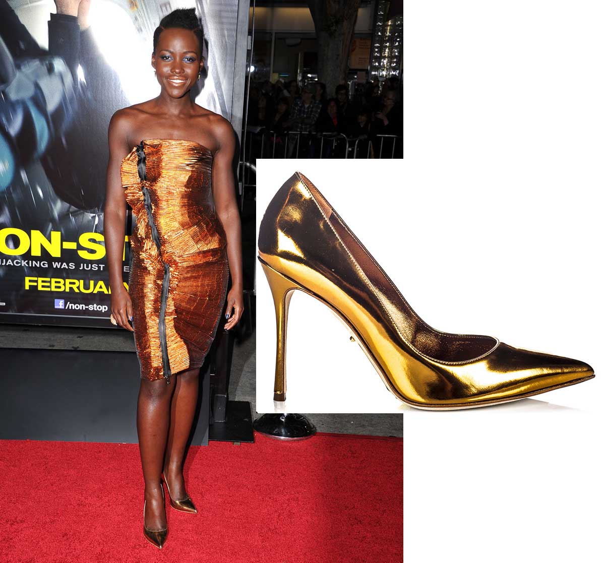 #ThrowbackThursday: Lupita Nyong’o Walks the Red Carpet on Sergio Rossi
