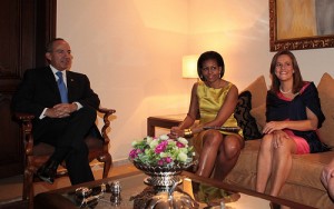 Michelle Obama wearing Jason Wu