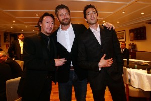 Julian Lennon, Gerard Butler and Adrien Brody