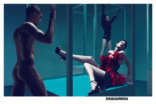 DSquared2 Fall 2010 Ad Campaign: Living Mannequins