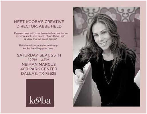 Meet Kooba Designer Abbe Held at Neiman Marcus North Park in Dallas
