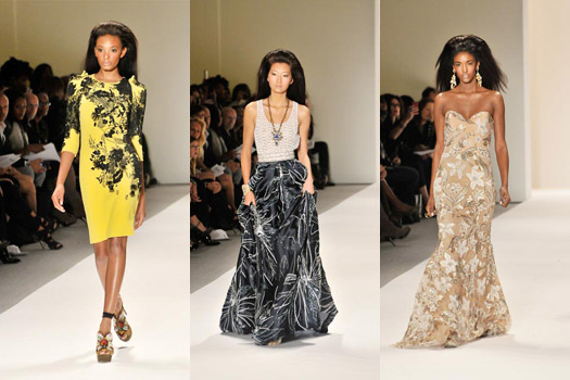 Naeem Khan Spring 2011, When the marimba rhythm started to play, breathtaking gowns graced the runway.