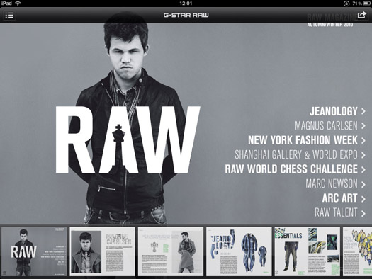 G-Star RAW MAGAZINE now on iPad