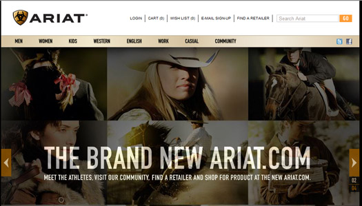 Ariat Re-Launches Ariat.com