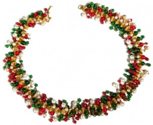 UNSIGNED Choker with multicolour pearls 1960’s