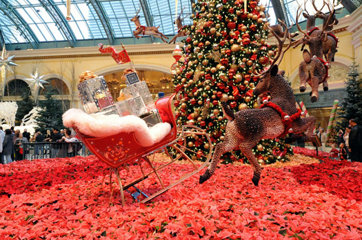 Christmas Displays in Las Vegas: Bellagio’s Winter Wonderland