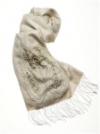 Crème Brulee Embroidered Wrap $89.00