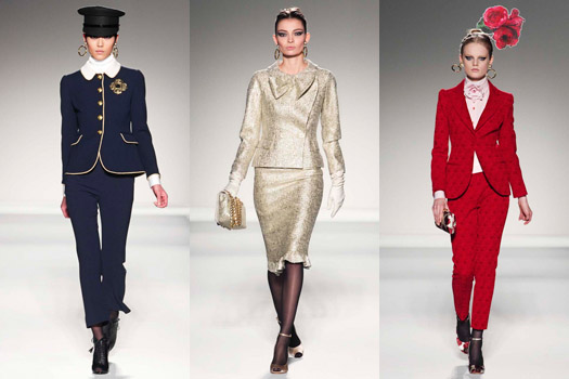 Moschino Fall 2011: The Masculine & the Feminine Twisting Together