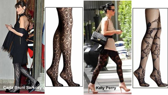 Get the Celebrity Look with DKNY Lace Tights!