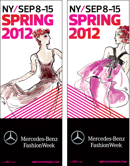 Mercedes-Benz Fashion Week uses fashion illustrations by Gladys Perint Palmer
