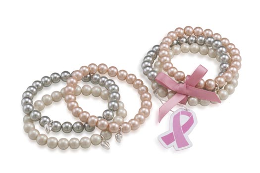 Carolee Multi-Row Pearl Bracelets for Breast Cancer Research