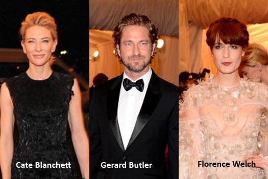At the Met Gala: Cate Blanchett, Florence Welch, Gerard Butler