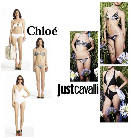 Chloe and Just Cavalli Swimwear