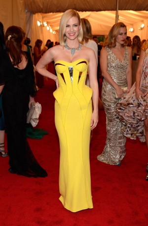 January Jones in Versace