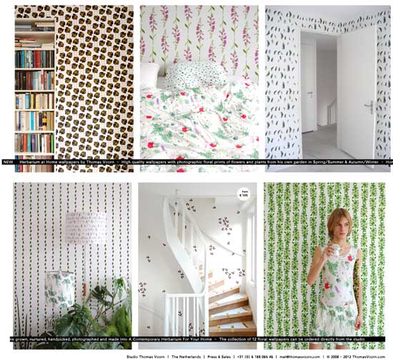 Thomas Voorn Shows His Green Fingers with Herbarium Wallpapers
