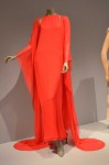 Halston Red Evening Dress with Stole Silk Chiffon