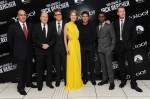 (L-R) Don Granger, Robert Duvall, Christopher McQuarrie, Rosamund Pike, Tom Cruise, David Oyelowo and Lee Child