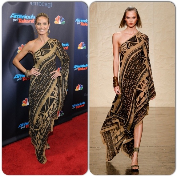 Heidi Klum Wears Donna Karan