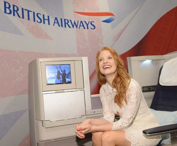 Jessica Chastain (The Disappearance of Eleanor Rigby) takes a seat with British Airways at the Variety Studio during the 2013 TIFF