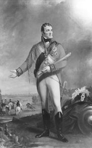 The Duke of Wellington said to be wearing in this painting the boots of his own design, the Wellington