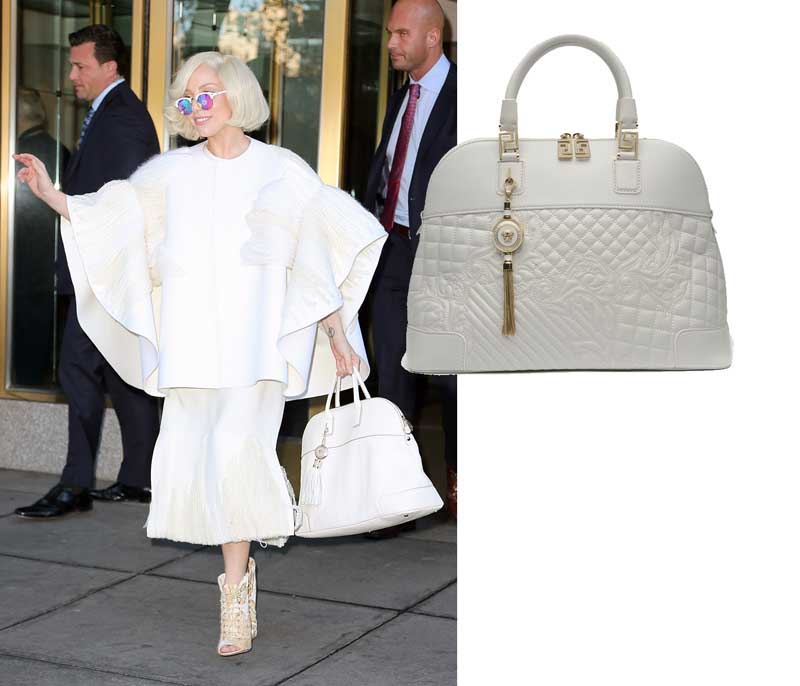 Lady Gaga and her Versace Bag Look a Bit Confused - PurseBlog