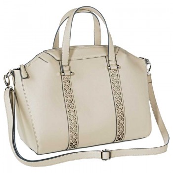 Mossimo Satchel Handbag with Crossbody Strap, Ivory, $39.99