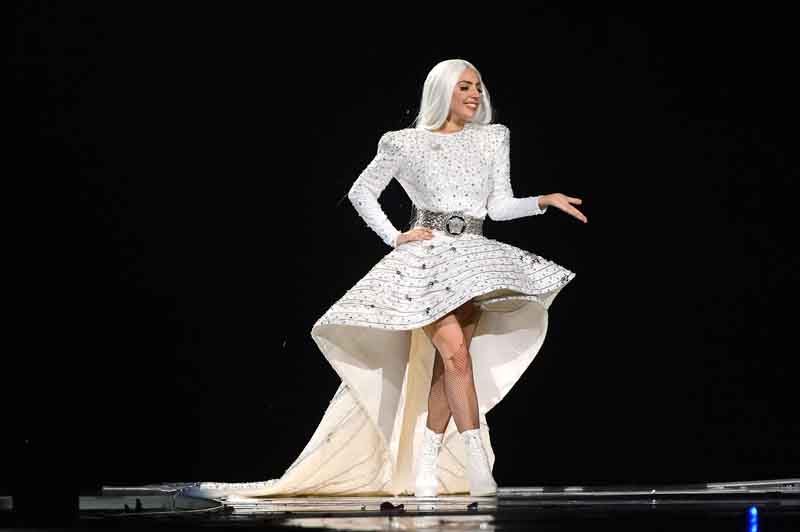An ArtPopping Lady Gaga in Versace