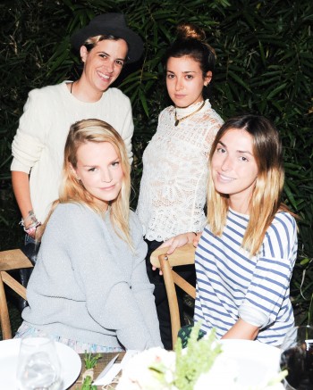 "Samantha Ronson, Kelly Sawyer, Jamie Schneider, Rebecca Schwartz at the BCBGeneration Summer Dinner"