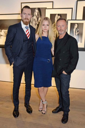  Justin O'Shea, Buying Director of Mytheresa.com, Lottie Moss and Kevin Carrigan, Global Creative Director of Calvin Klein Jeans, 