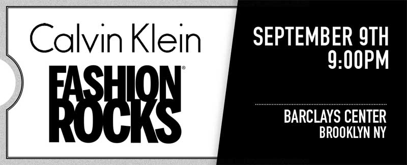 Calvin Klein Announced as Official Event Sponsor of Fashion Rocks
