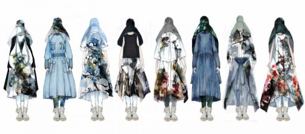 Illustrated Lineup by Liz Li, M.F.A. Fashion Design, and Bom Kim, M.F.A. Knitwear Design