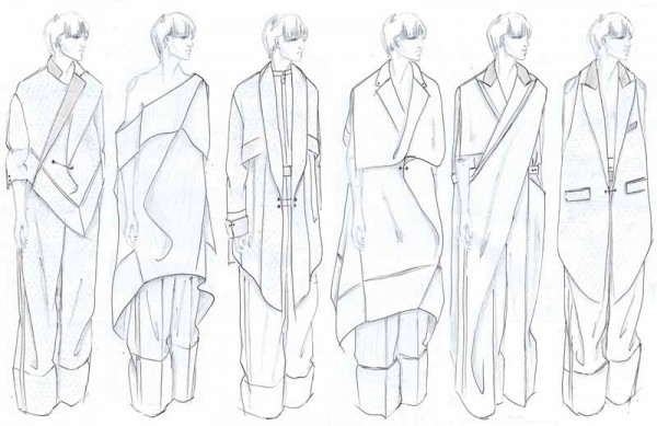 Illustrated Lineup by Mehrzad Hemati, M.F.A. Fashion Design
