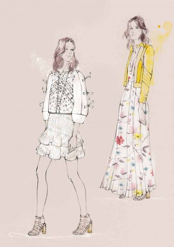 Rebecca Taylor Spring 2016 Inspiration Sketch