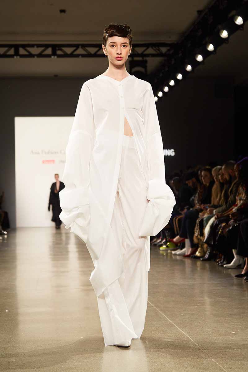 Hyun Jung at Asian Fashion Collection Fall 2019 #NYFW